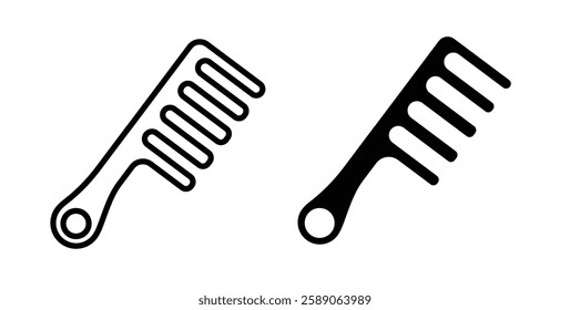 Hair brush icons thin line illustrations designs