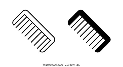 Hair brush icons. thin line vector icons