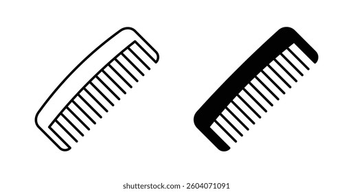 Hair brush icons. thin line vector icons