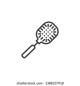 Hair brush line icon. linear style sign for mobile concept and web design. Paddle brush outline vector icon. Symbol, logo illustration. Pixel perfect vector graphics