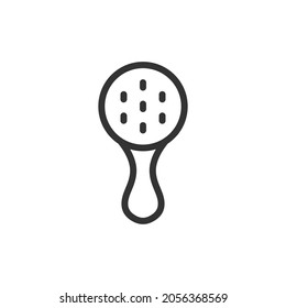 Hair brush line icon in trendy style. Stroke vector pictogram isolated on a white background. Hair brush premium outline icons.