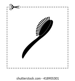 hair brush vector icon
