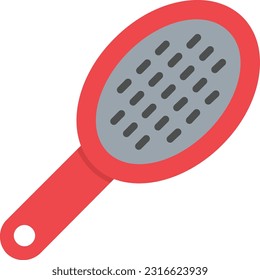 Hair Brush Vector Icon Flat Style