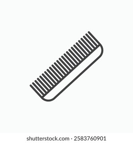 Hair brush vector icon isolated in black line
