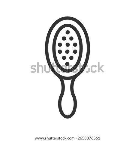 Hair brush vector icon isolated on white background
