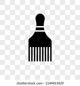 Hair brush vector icon on transparent background, Hair brush icon