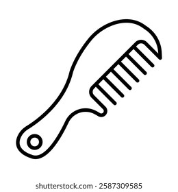 Hair Brush Vector Line Icon Design