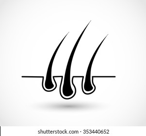 Hair bulb icon vector