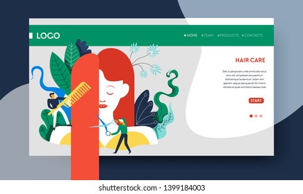 Hair care beauty salon online appointment web page template