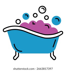 Haarpflege Blase Bad Vektor Symbol Illustration