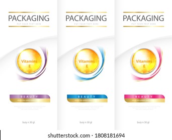 Hair care design of shampoo. cosmetic for design the effects of protection and shine and radiance of hair on a bright. Vector illustration.
