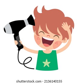 Hair Care Drawing With Cartoon Child