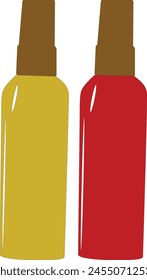hair care gel bottle vector illustration in white background