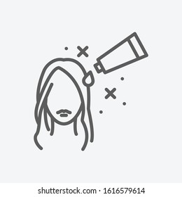 Hair care icon line symbol. Isolated vector illustration of icon sign concept for your web site mobile app logo UI design.