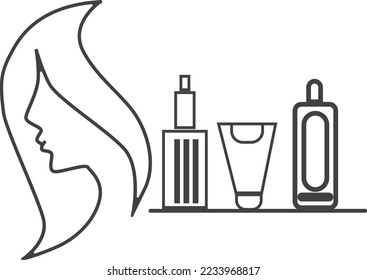 Hair care icon, hair care product symbol black vector