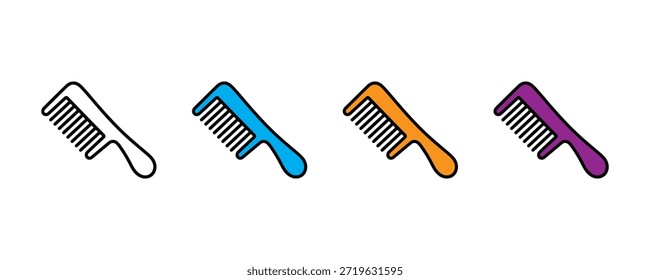 Icono de cuidado del cabello establecido Vector sobre fondo blanco. herramientas de peinado, icono de peinado. Ilustración vectorial.