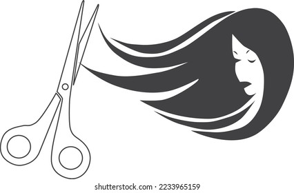 Icono de cuidado del pelo, cuida de los daños del símbolo del cabello vector