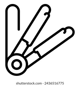 Hair care iron icon outline vector. Hair salon straightener. Ceramic grooming tool
