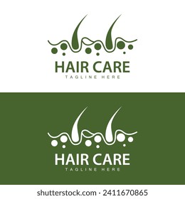 Hair care logo design simple hair skin care silhouette illustration vector template