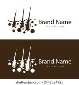 Hair care logo design simple hair skin care silhouette illustration vector template