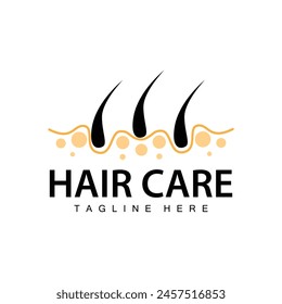 Haarpflege Logo Design Einfache Haarpflege Silhouette Illustration Vektorgrafik Vorlage