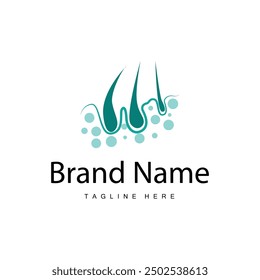 Hair care logo design simple hair skin care silhouette illustration vector template
