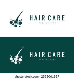 Design de logotipo de cuidados com o cabelo simples pele cuidado silhueta ilustração vetor modelo
