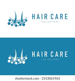 Design de logotipo de cuidados com o cabelo simples pele cuidado silhueta ilustração vetor modelo
