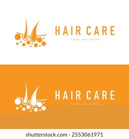 Hair care logo design simple hair skin care silhouette illustration vector template
