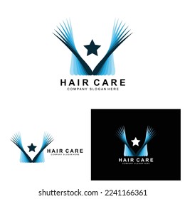 Hair Care Logo, Scalp Layer Design, Health Salon Brand Illustration