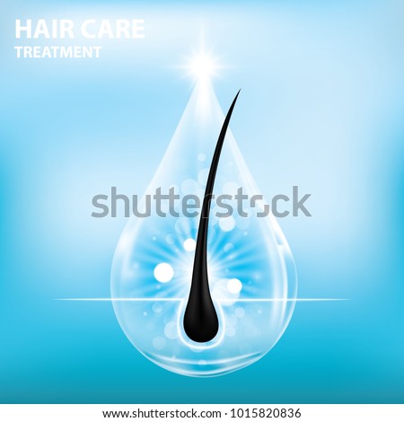 Hair care , prevent split ends vector illustration