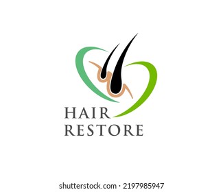 Hair Care Restoration Logo Icon Symbol Stock Vector (Royalty Free ...