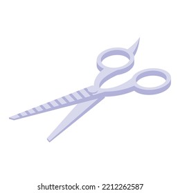 Hair care scissors icon isometric vector. Brush salon. Comb product