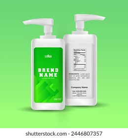 Hair care set cosmetics vector realistic. Shampoo, oil, butter and conditioner. Product placement mockups vector and eps,