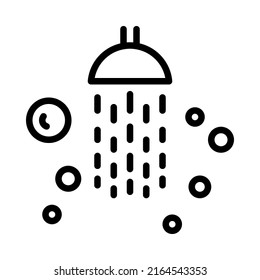 Hair care and treatment flat line icon. Outline sign mascara for mobile concept and web design, store.