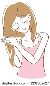 Hair care woman illustration