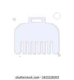 hair clamp vector flat illustration on white background