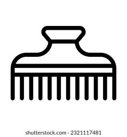 Hair Clamp Vector Thick Line Icon For Personal And Commercial Use.
