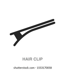 Hair clip flat icon on white transparent background. You can be used hair clip icon for several purposes.