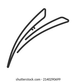 Hair Clip Icon. Editable Bold Outline With Color Fill Design. Vector Illustration.