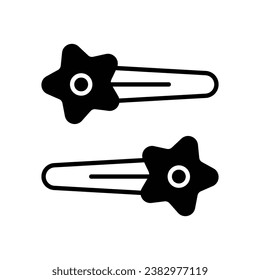 Hair Clip icon isolate white background vector stock illustration