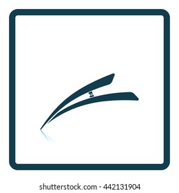 Hair clip icon. Shadow reflection design. Vector illustration.
