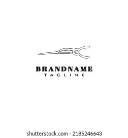 hair clip logo cartoon black icon design isolated modern vector illustration