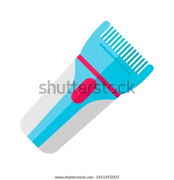 Hair Clipper Flat Design Long Shadow Stock Vector Royalty Free