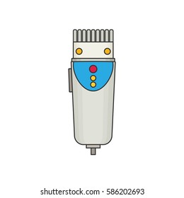 hair clipper flat vector