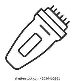 Hair clipper icon, Hair salon symbol outline icon, editable vector illustration and transparent graphic element. Isolated on white background