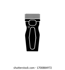 Hair clipper icon vector logo design black symbol isolated on white background. Vector EPS 10