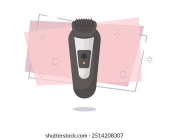 Ilustración de cortadora de cabello. Corte, salón, equipo. Concepto de la industria de la belleza. La Ilustración vectorial se puede utilizar para el instrumento del professioal de la belleza