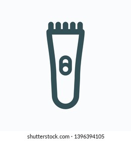 Hair clipper isolated icon, professional men hair trimmer outline vector icon