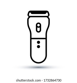 Hair clipper line icon, outline vector sign, linear style pictogram isolated on white. Symbol, logo illustration. Editable stroke. Eps10 vector illustration.